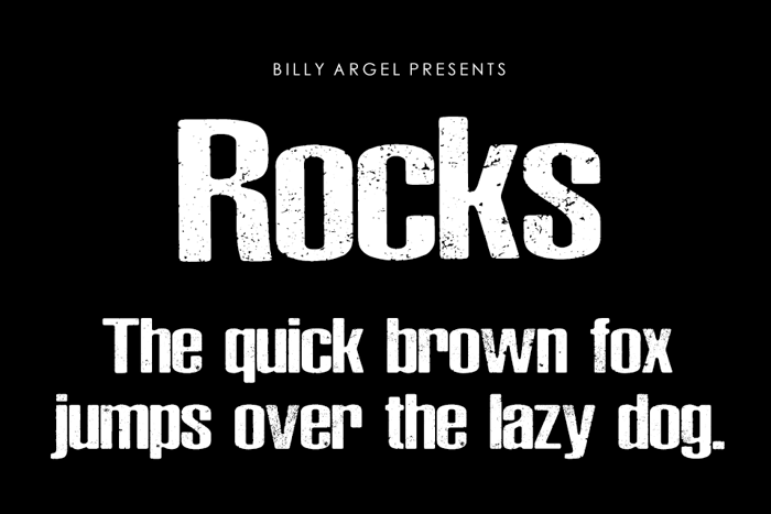 Rocks Font poster