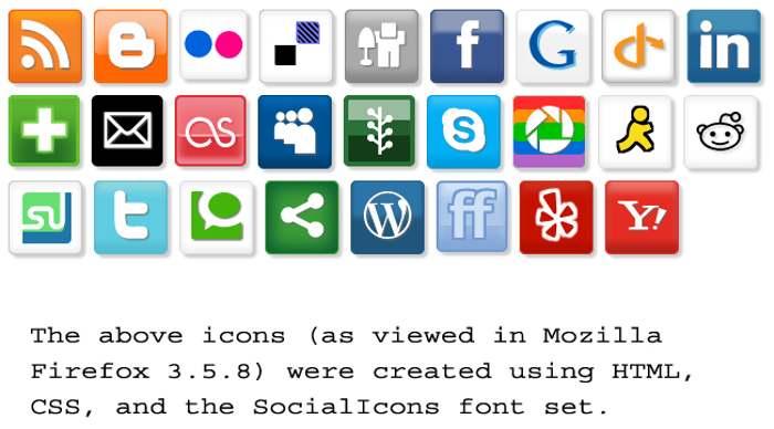 SocialIcons Font poster