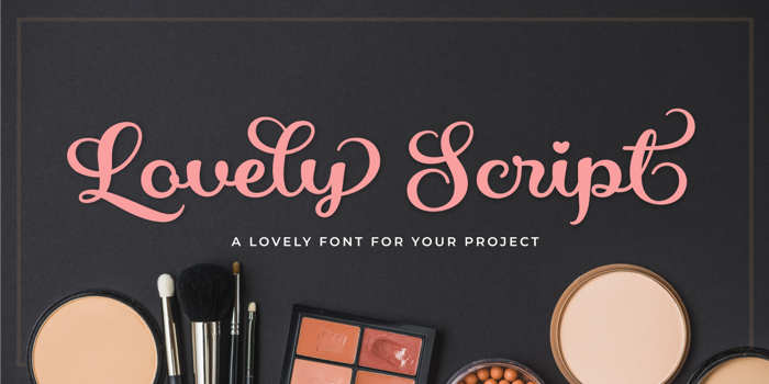 Lovely Script Font poster