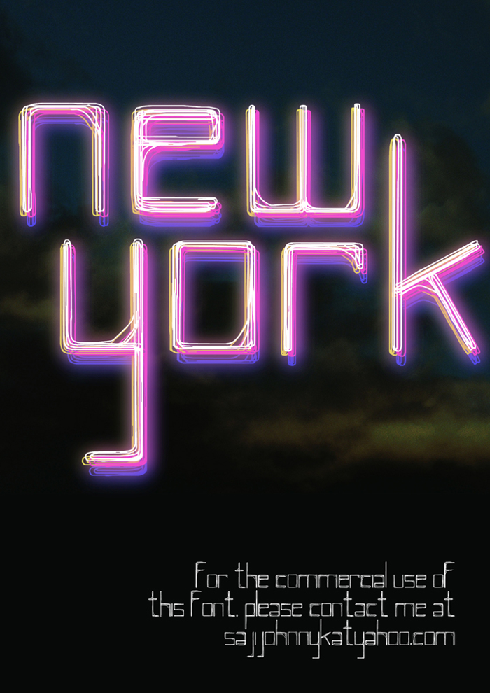 NEW YORK Font poster