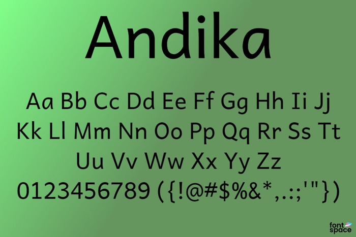 Andika Font poster