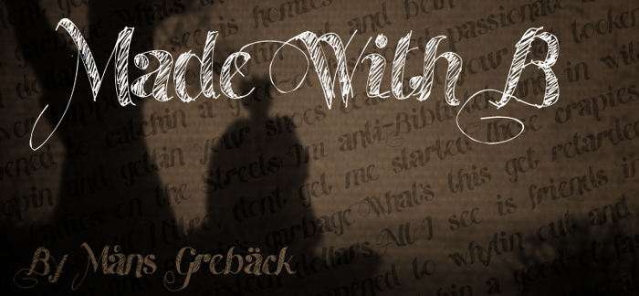 Made With B Font poster