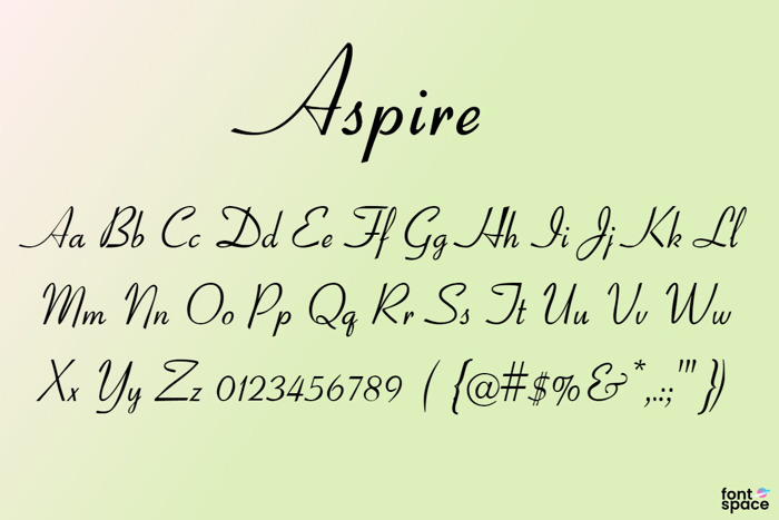 Aspire Font poster