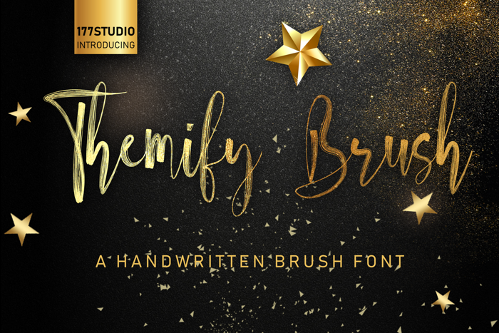 Themify Brush Font poster
