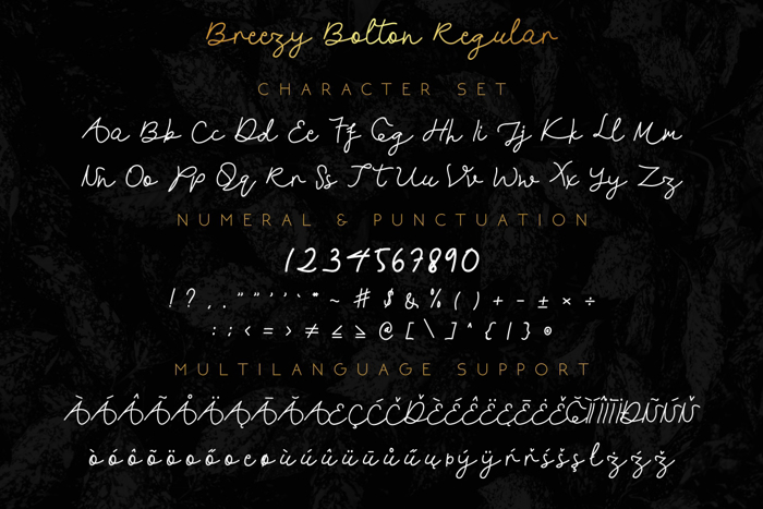Breezy Bolton Font poster