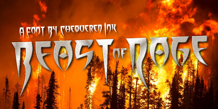 Beast of Rage Font poster