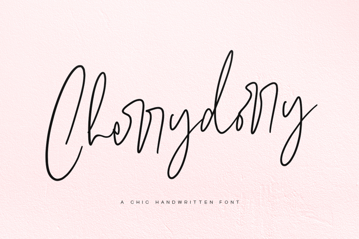 Cherrydorry Font poster