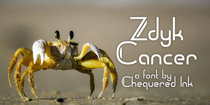 Zdyk Cancer Font poster