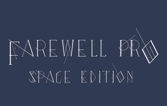 Farewell Pro "Space Edition" Font poster