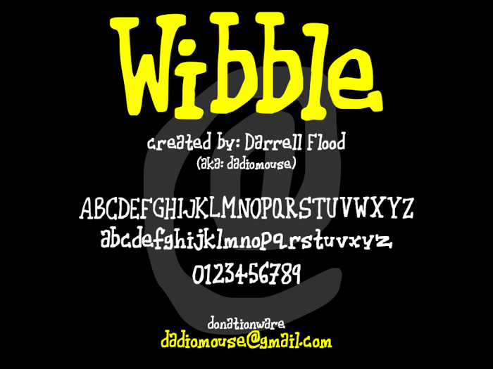 Wibble Font poster