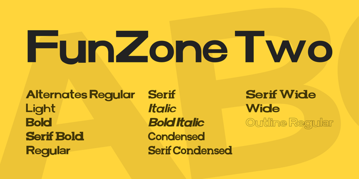 FunZone Two Font poster