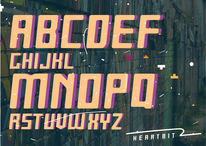 Heartbit Font poster