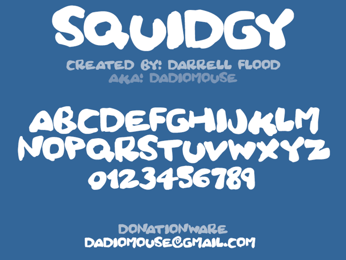 Squidgy Font poster