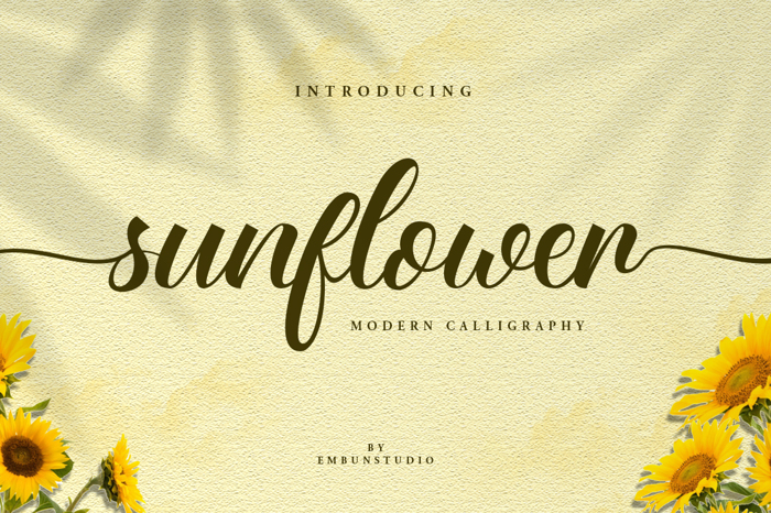 Sunflower Fields Font poster