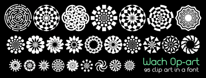 Wach Op-Art Font poster