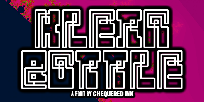 Klein Bottle Font poster