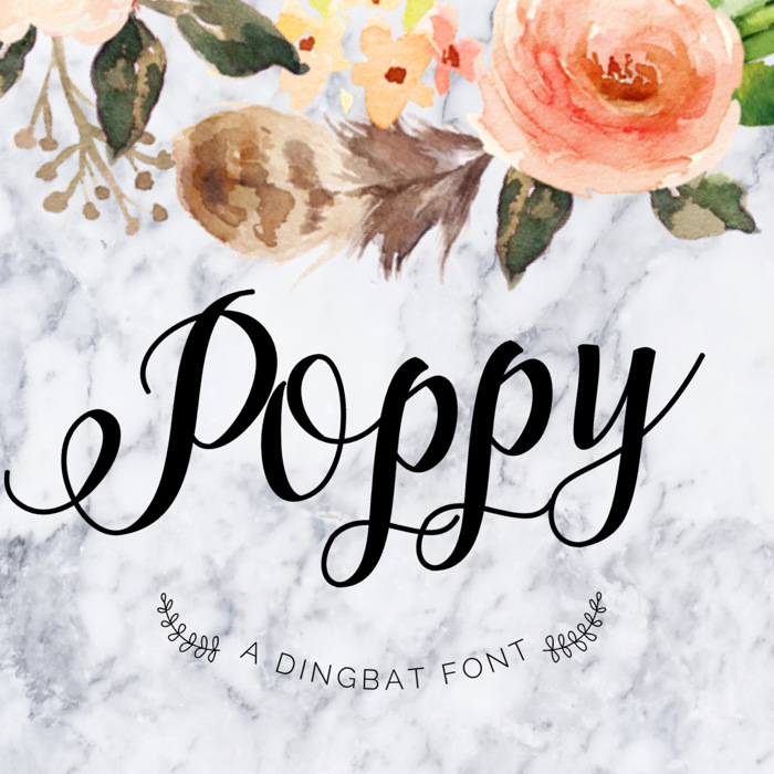 Poppy Font poster