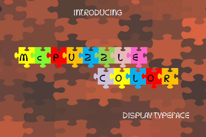 McPuzzle Color Font poster