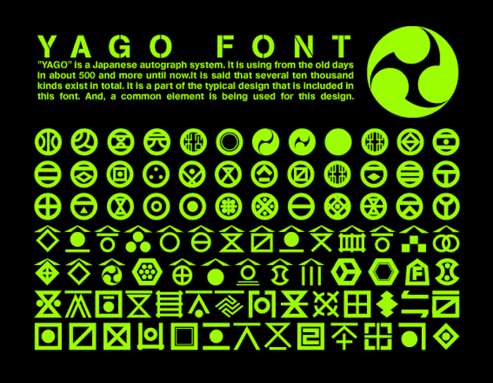 YAGO Font poster