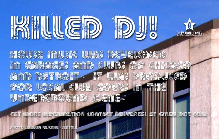 KILLED DJ Font poster
