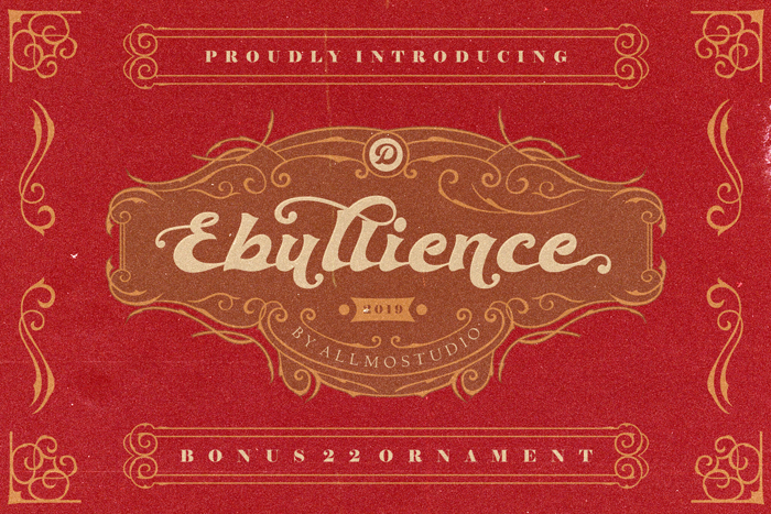 Ebullience Font poster