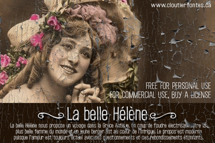 CF La belle Helene P Font poster