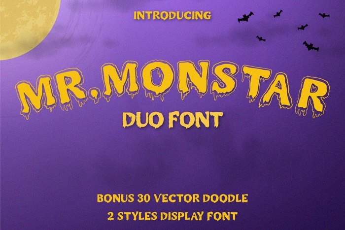 Mr. Monstar Font poster