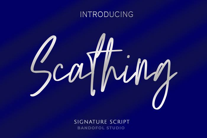 Scathing Font poster