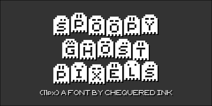 Spoopy Ghost Pixels Font poster
