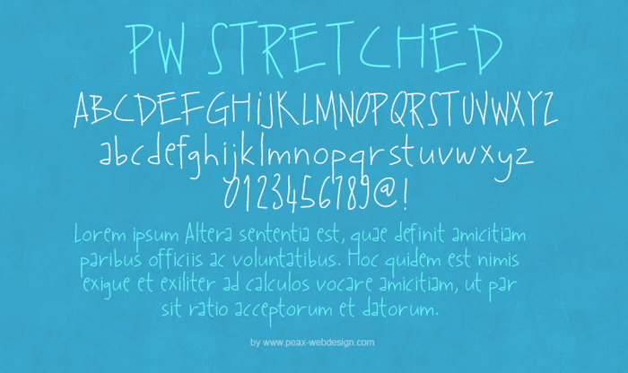 PWStretched Font poster