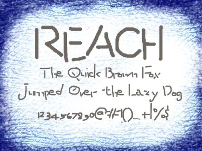 Reach Font poster