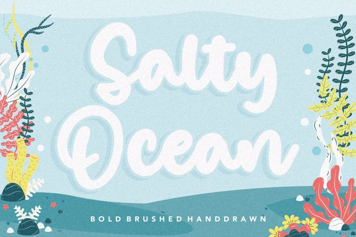 Salty Ocean Font poster