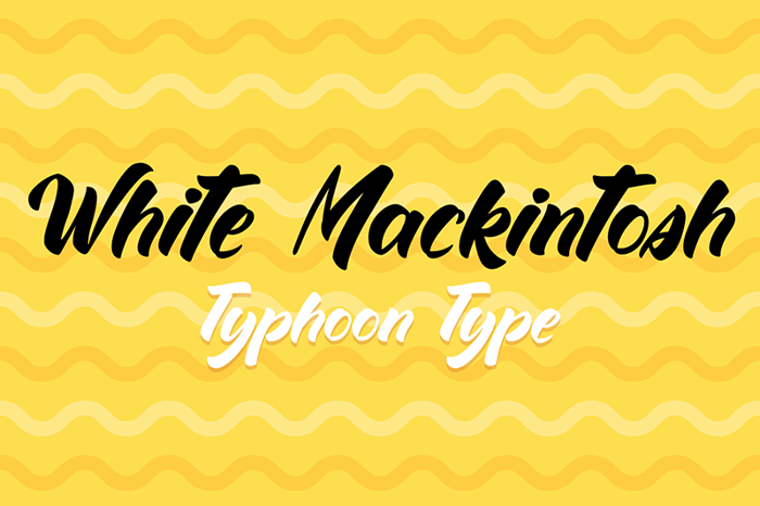 White Mackintosh Font poster