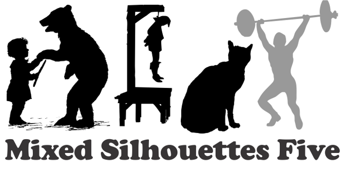Mixed Silhouettes Five Font poster