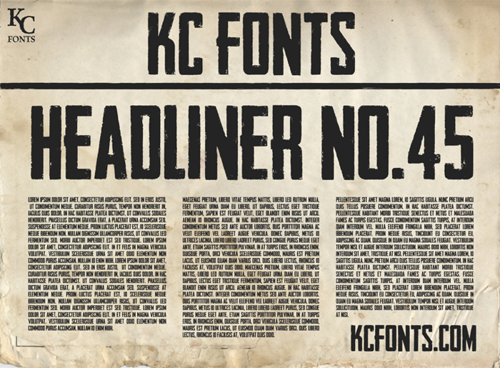Headliner No. 45 Font