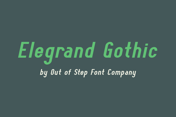 Elegrand Gothic Font poster
