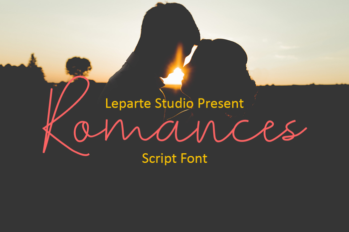 Romances Script Font poster
