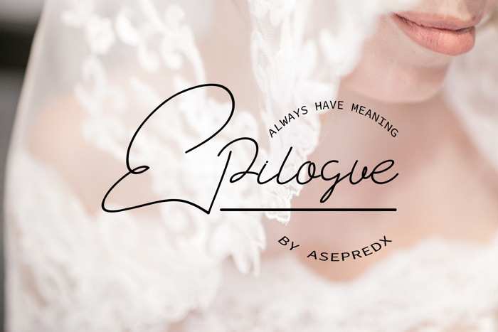 Epilogue Font poster