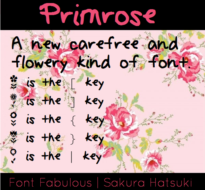 Primrose Font poster