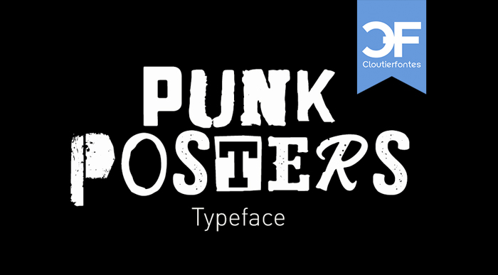 CF Punk Posters Font poster