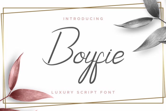 Boyfie Font poster