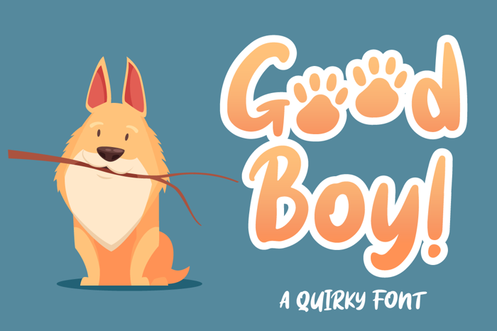 Good boy Font poster