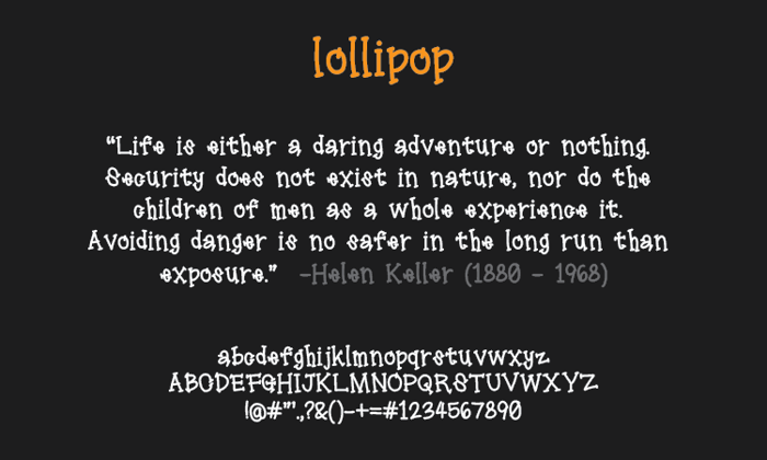 lollipop Font poster