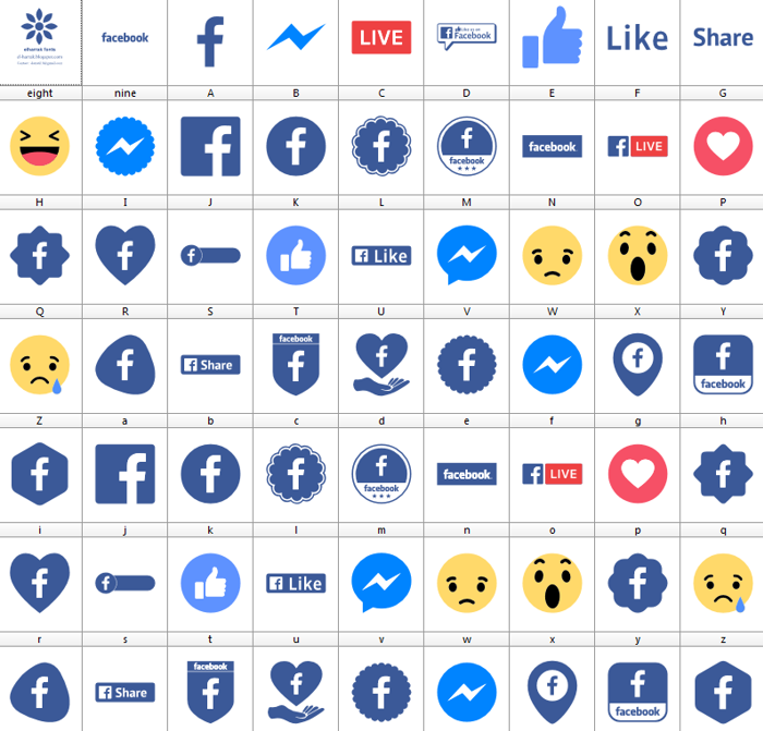 Font Facebook Color