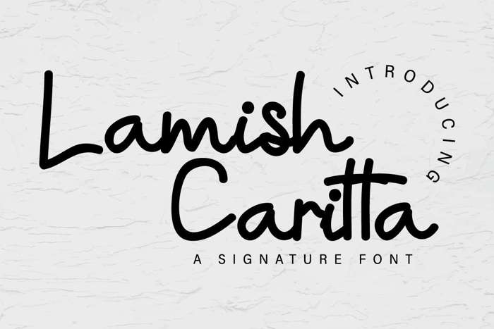 Lamish Caritta Font poster