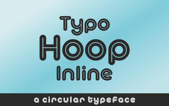 Typo Hoop Inline Demo Font poster