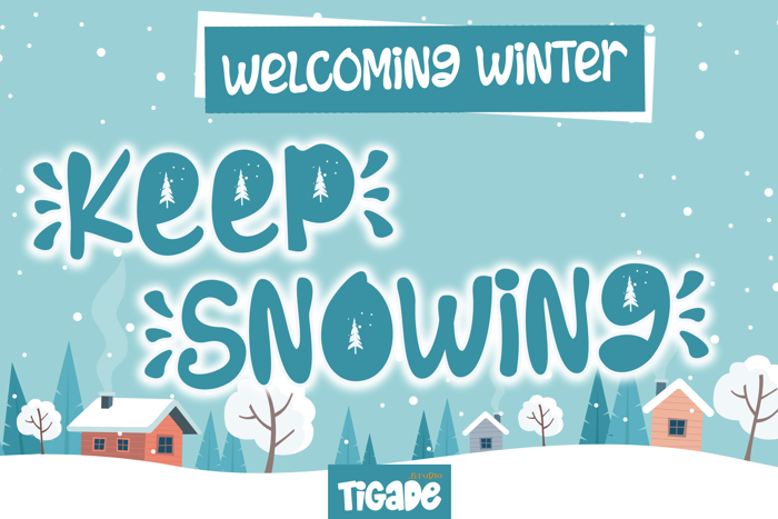 Keep Snowing Font poster