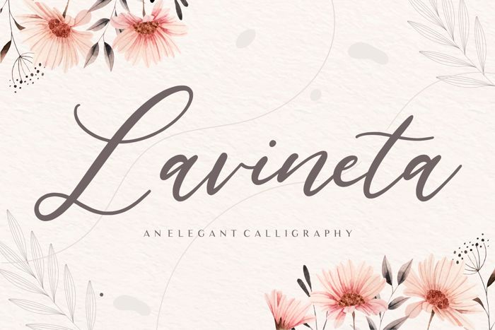 Lavineta Font poster