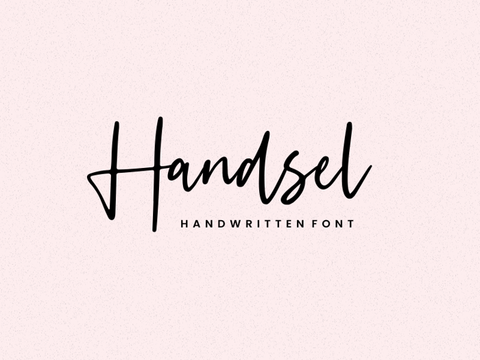 Handsel Font poster