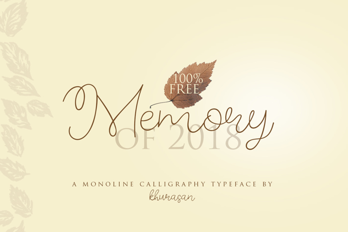 Memory of 2018 Font